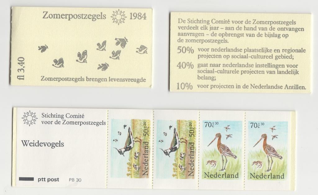 Postzegelboekje 30 Toeslagzegels weidevogels, Postzegels en Munten, Postzegels | Nederland, Ophalen of Verzenden, Na 1940, Postfris