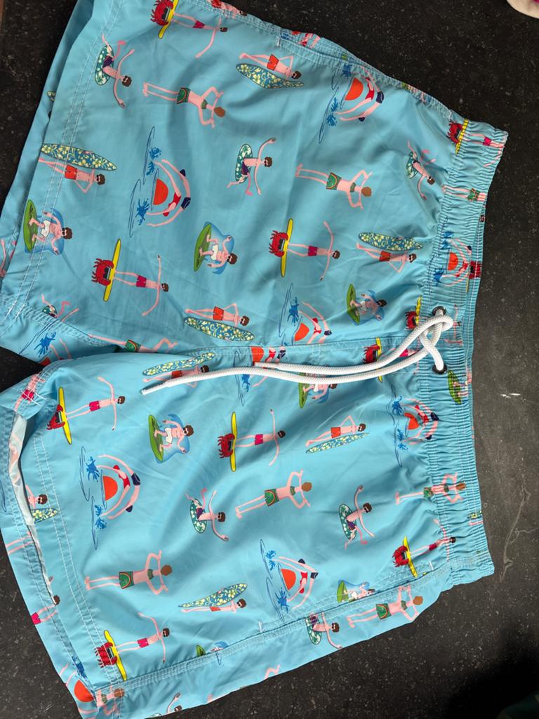 Sundek Zwemshort XL met vrolijke print, Ophalen of Verzenden, Maat 56/58 (XL), Blauw, Zwemshort