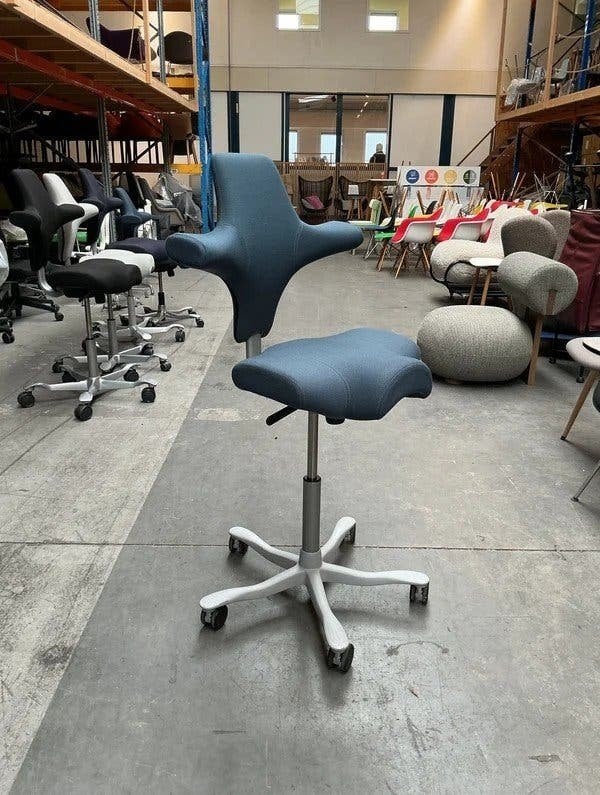 HAG Capisco 8106 Bureaustoel |Zithoogte 57-77cm |Blauw/Grijs, Gebruikt, -, Blauw, -