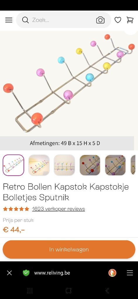 Kapstok, Huis en Inrichting, Woonaccessoires | Kapstokken, Wandkapstok, Gebruikt, Ophalen of Verzenden, Minder dan 100 cm