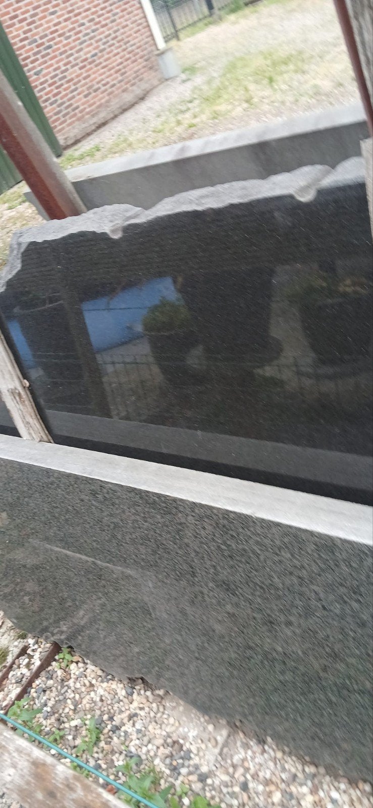 Zwart graniet plaat - Ideaal voor diverse projecten, Doe-het-zelf en Verbouw, Platen en Panelen, Gebruikt, Ophalen