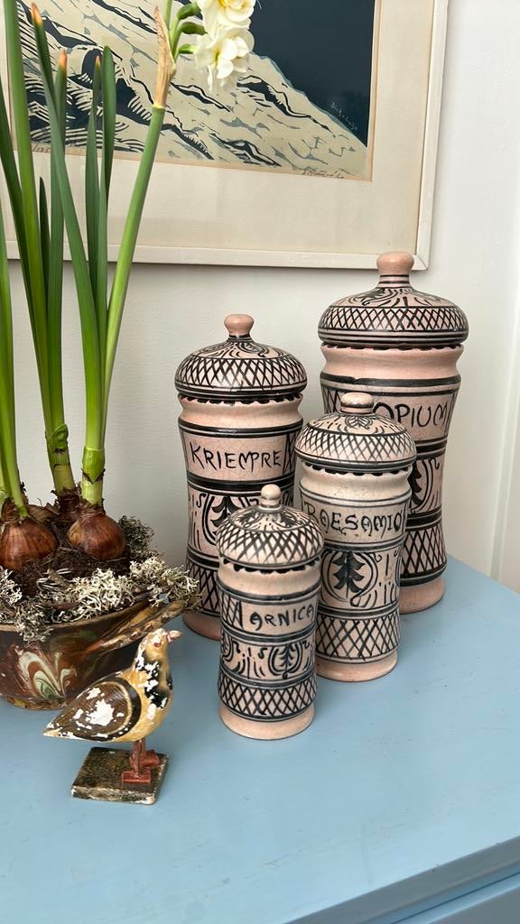 Set aardewerk Artesa Valencia voorraadpotten met deksel, Ophalen of Verzenden, Zo goed als nieuw