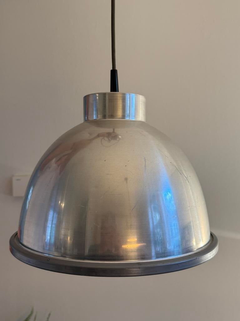 Vintage Hanglamp Original BTC England - glas / metaal, Ophalen, Gebruikt, Glas, Minder dan 50 cm