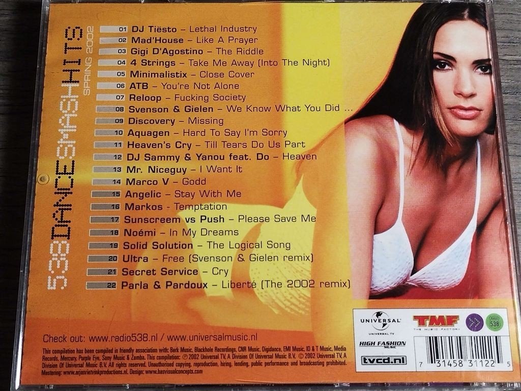 538 Dance Smash Hits Spring 2002, Ophalen of Verzenden, Zo goed als nieuw, Pop