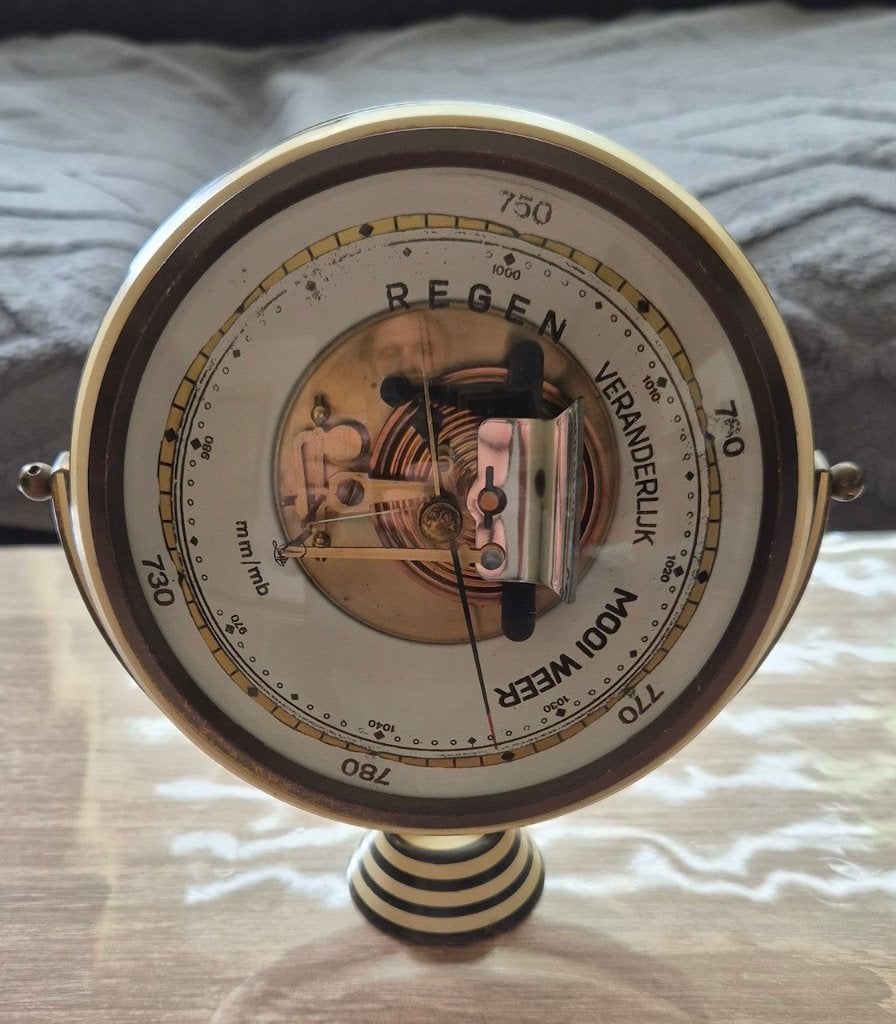 Bijzondere dubbelzijdige “Lufft” barometer., Ophalen of Verzenden, Gebruikt, Barometer