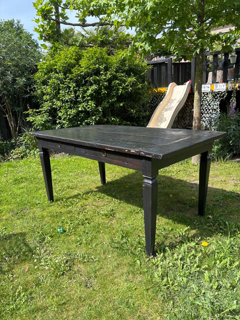 Houten eettafel. Gratis., Tuin en Terras, Tuintafels, Gebruikt, Rechthoekig, Hout, Ophalen