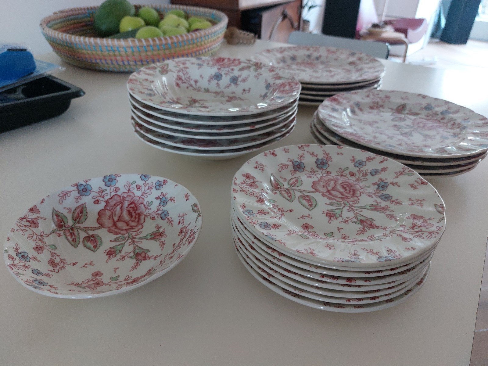 johnson brothers rose chintz pink borden, Ophalen, Overige stijlen, Bord(en)