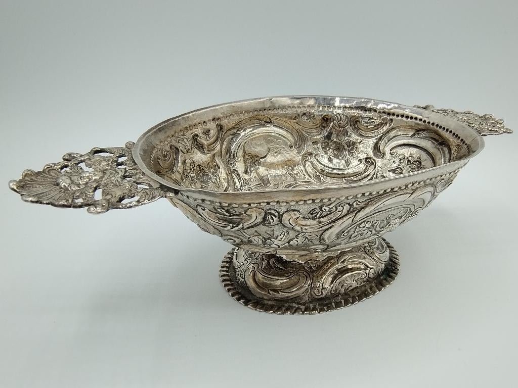 Friese zilveren brandewijnkom, J.P. v/d Velde, Sneek, 1778