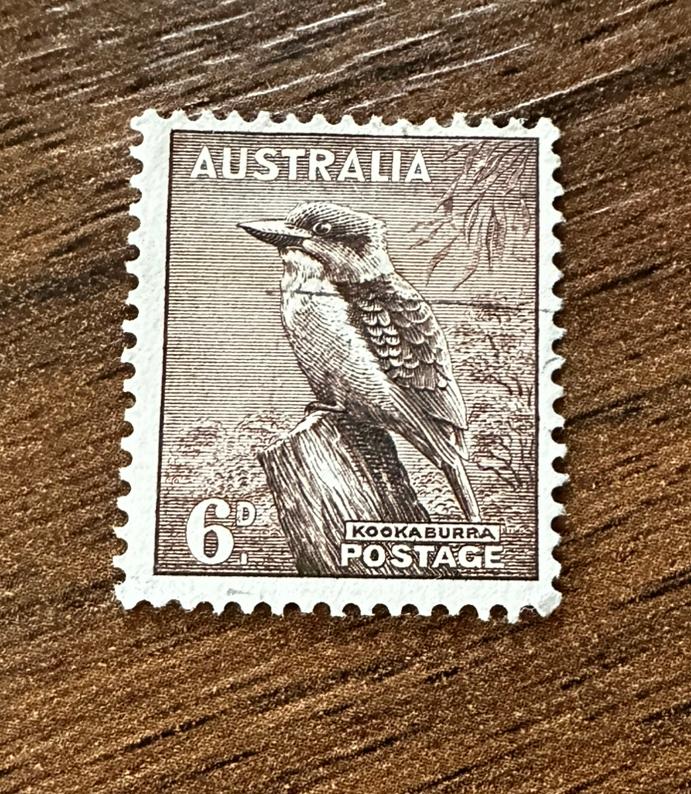 Australië 1942 Kookaburra 6d ijsvogel vogels Ongebruikt, Ophalen of Verzenden