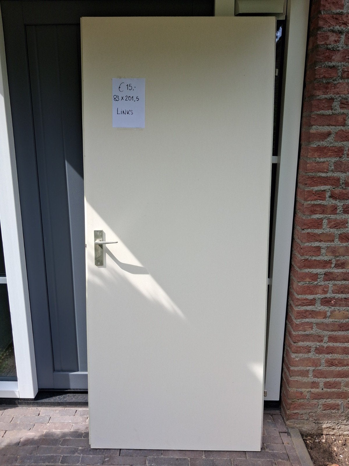 Opdekdeur linksdraaiend 83x201,5 cm, Ophalen, Gebruikt