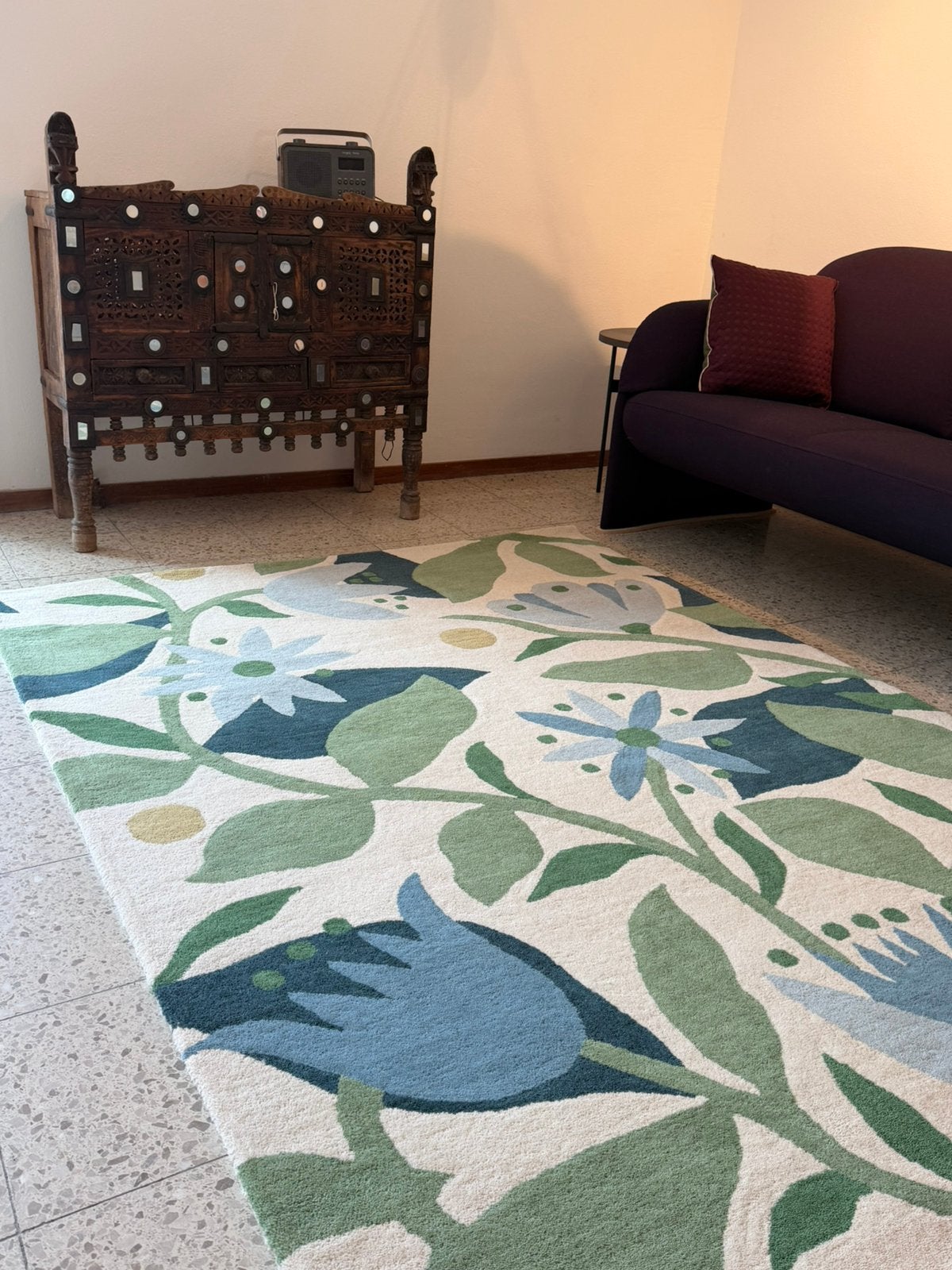 Brink en Campman Scion tapijt Dancing Daisies NIEUW, Ophalen, Blauw, 150 tot 200 cm, Rechthoekig