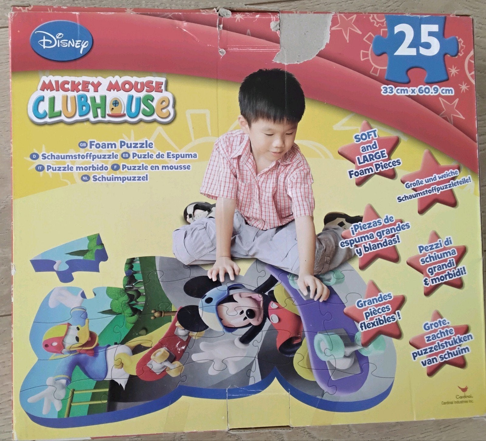 mickey mouse foam puzzel, Ophalen of Verzenden, Zo goed als nieuw, 104 of kleiner, Disney