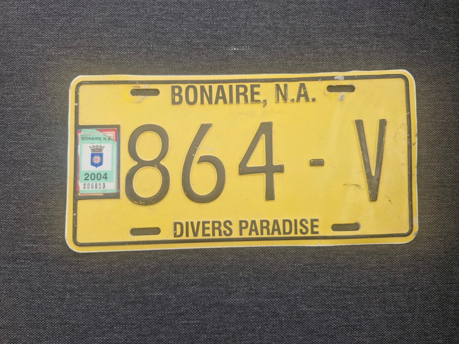 Kentekenplaat Bonaire nummerbord nummerplaat License Plate, Verzenden, Gebruikt, Auto's