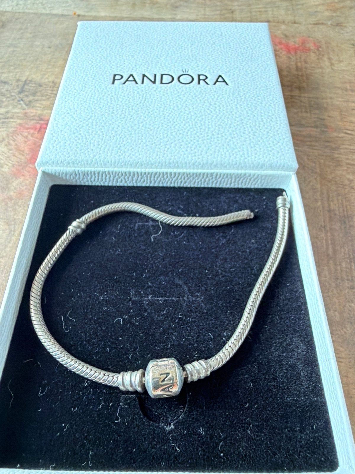 Pandora bedelarmband zilver met originele doos, Ophalen of Verzenden, Gebruikt, Zilver, Met bedels of kralen