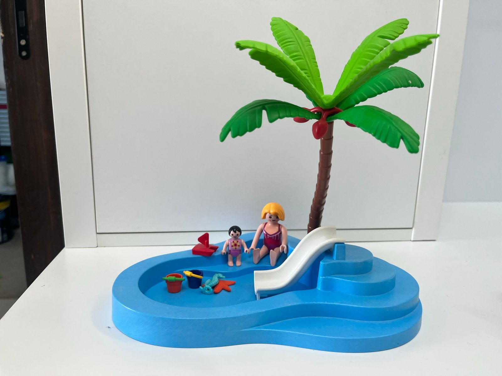 Playmobil Zwembad met Glijbaan en Poppetjes - Zomerplezier!, Gebruikt, Complete set, Overige typen, Family fun