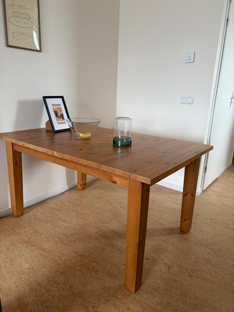 Houten Eettafel (STORNAS), Ophalen, 200 cm of meer, 50 tot 100 cm, Zo goed als nieuw