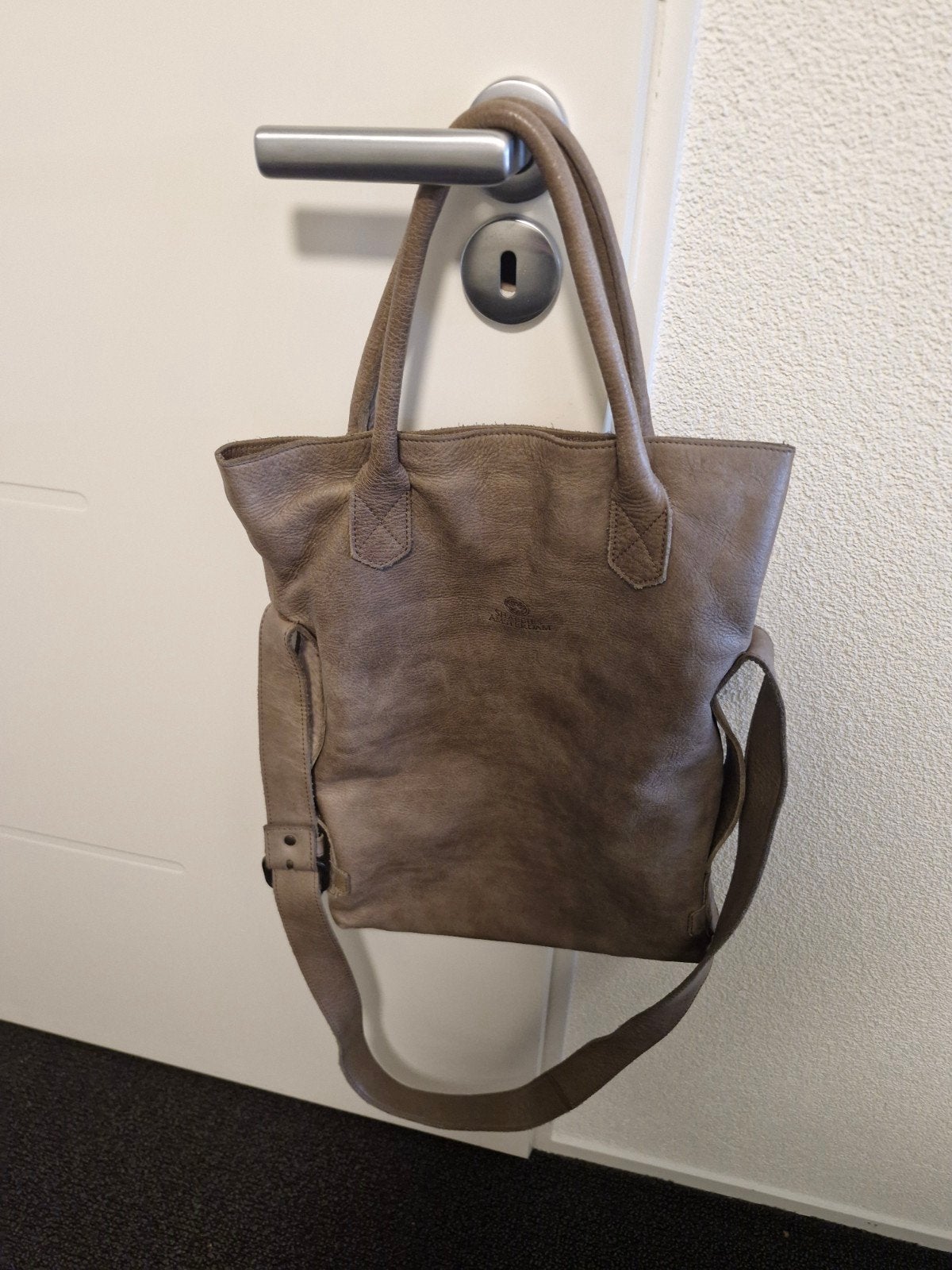 Shabbies Amsterdam tas in taupe - Zeer goede staat, Ophalen of Verzenden, Zo goed als nieuw, Bruin, Shopper