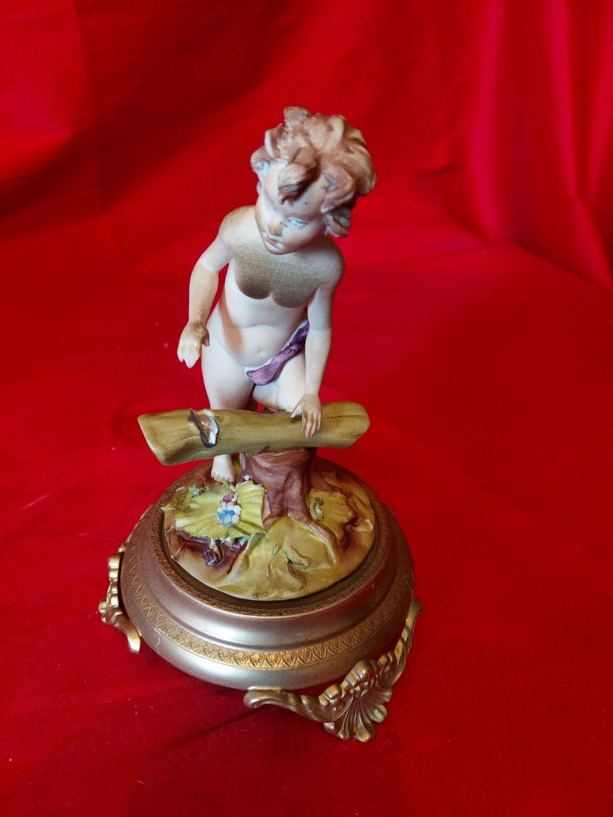 Italiaans porseleine biscuit beeldje 20 cm, Ophalen of Verzenden