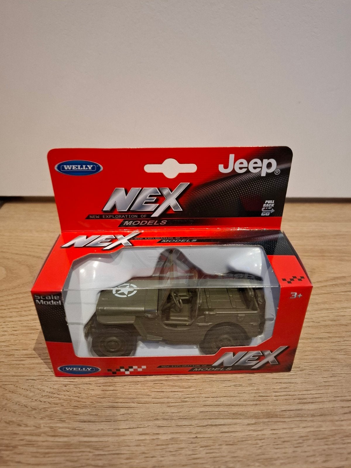 Willys MB Jeep 1:43 Schaalmodel - Welly NEX, Ophalen of Verzenden, Nieuw, Auto, Overige merken