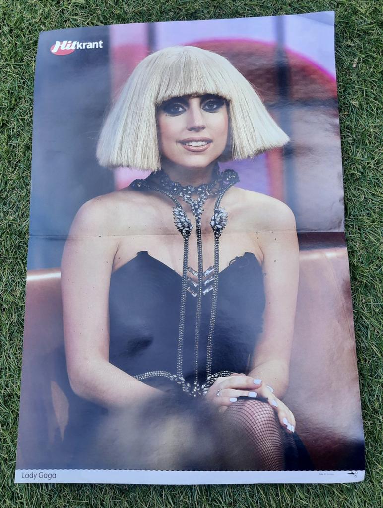 Poster 2x A4 Hitkrant 2009 Lady Gaga / Britney Spears ea, Verzamelen, Posters, Gebruikt, Muziek, A1 t/m A3, Ophalen of Verzenden