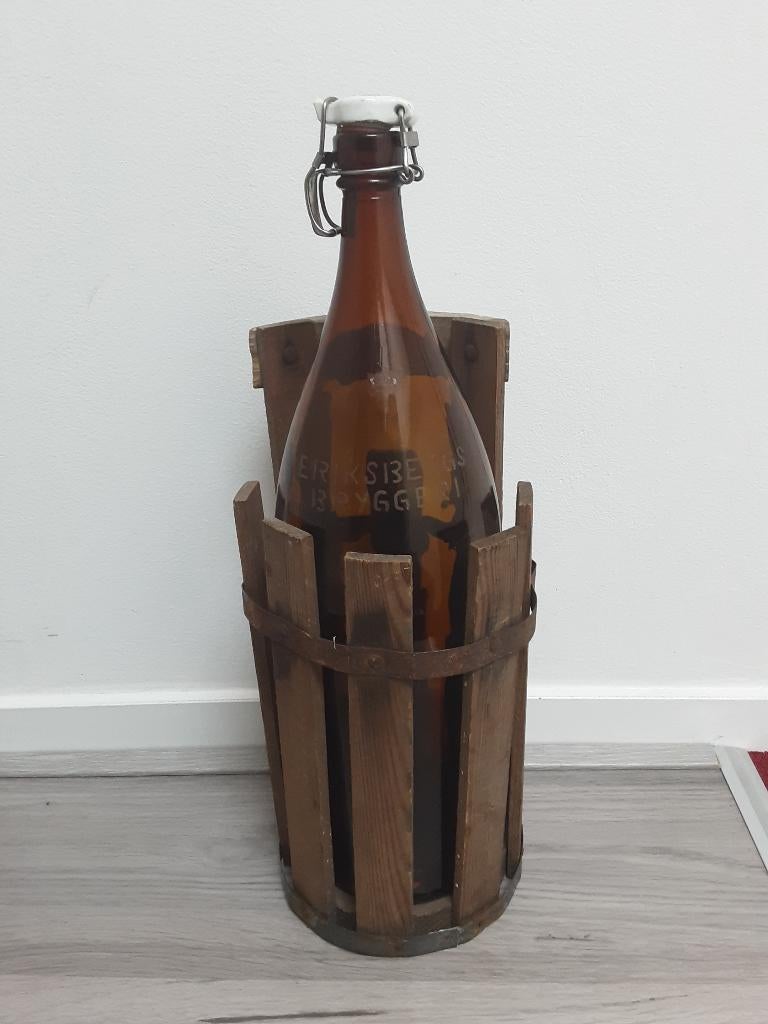 damejeanne eiksbergs bryggeri fles, Antiek en Kunst, Antiek | Glas en Kristal, Ophalen of Verzenden