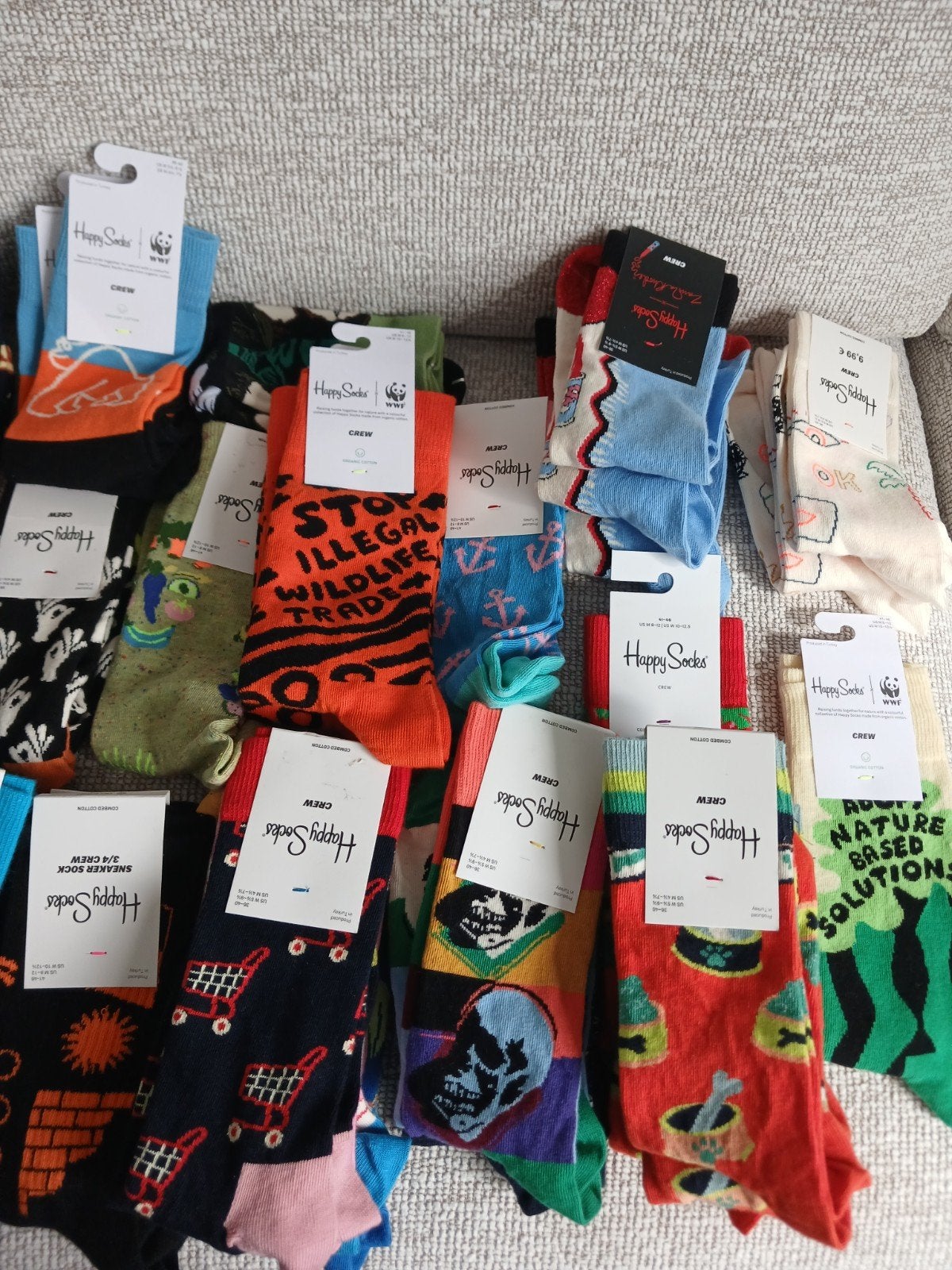 Happy Socks -  partij van 57 paar sokken, Kleding | Heren, Sokken en Kousen, Overige kleuren, Nieuw, Overige maten, Ophalen of Verzenden