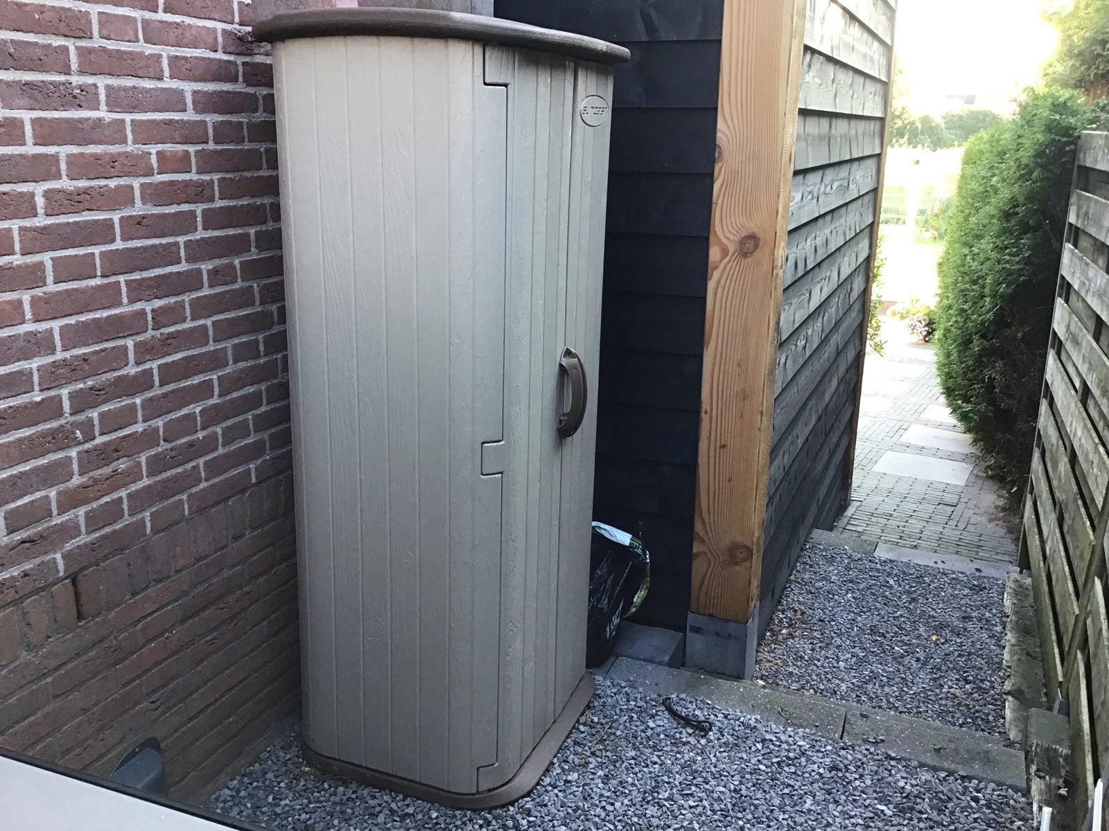 Suncast Tuinkast - Beige/Donkerbruin (H175xB80xD65cm), Ophalen, Gebruikt, Kunststof, Overige typen