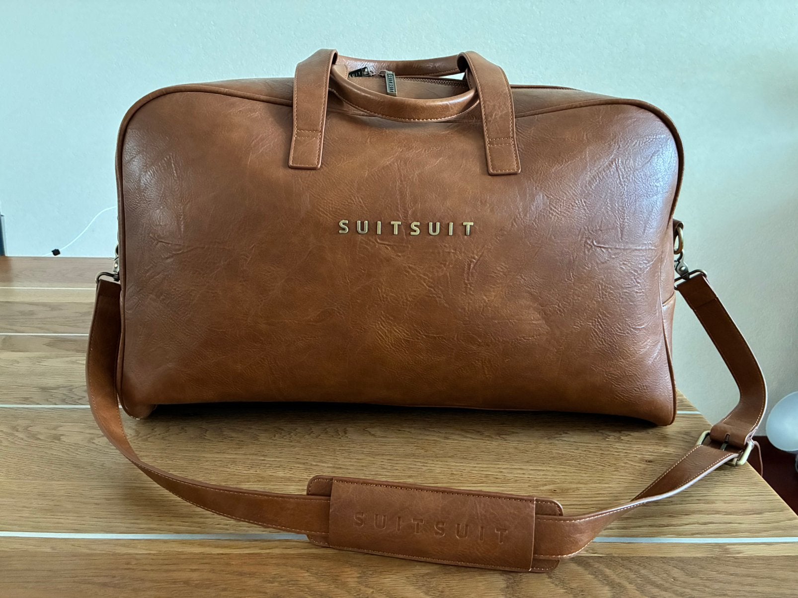 Suitsuit FAB seventies reistas weekendtas, Ophalen, 30 cm of meer, Bruin, Minder dan 40 cm