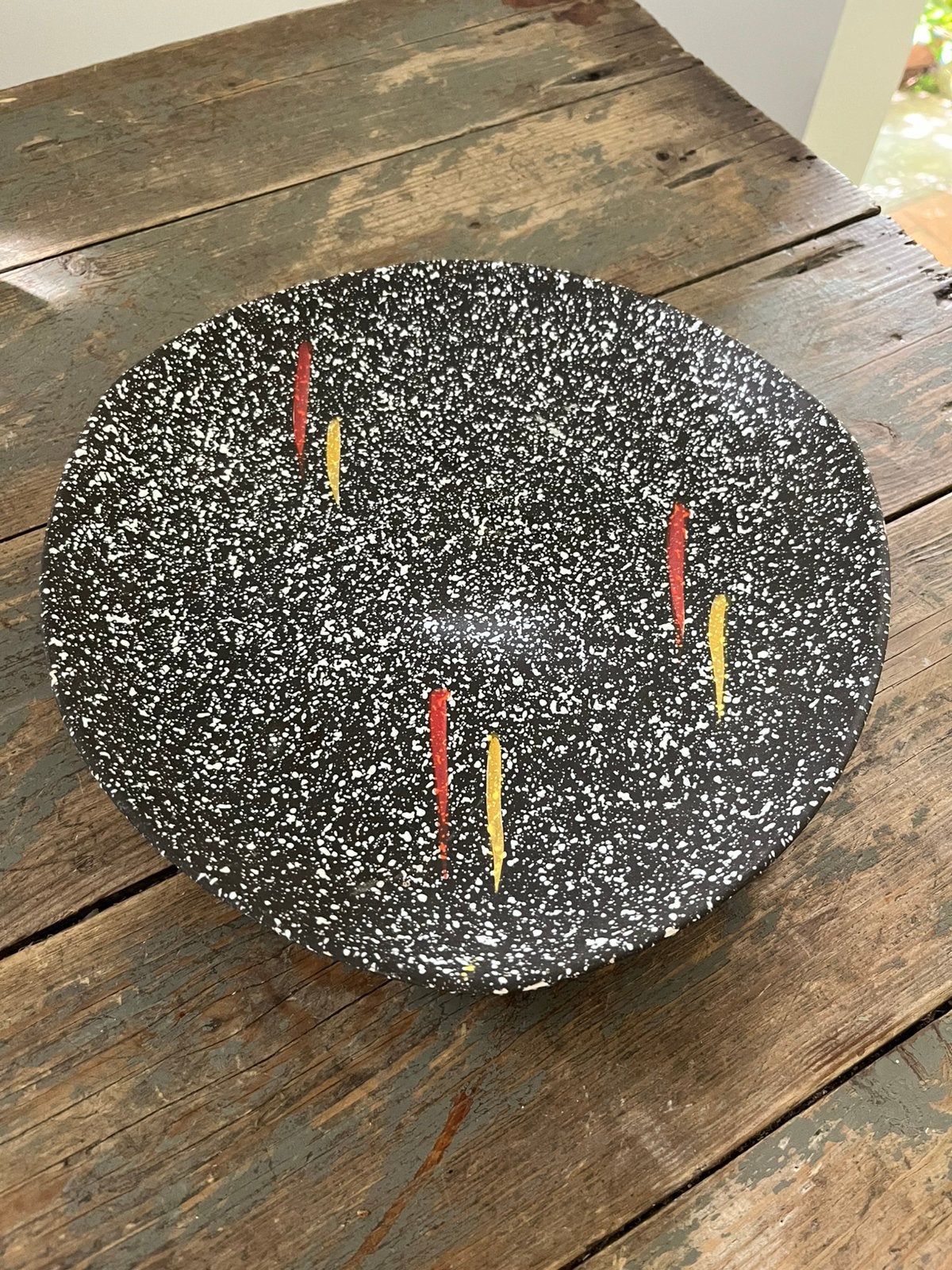 VINTAGE MIDCENTURY VALLAURIS SCHAAL ZWART FRANS, Antiek en Kunst, Ophalen of Verzenden
