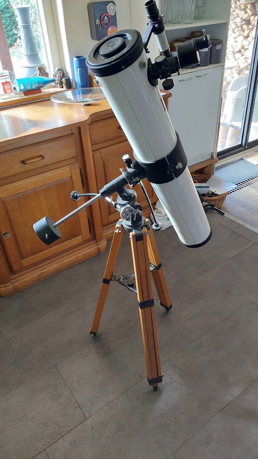 BOE Optik Astronomische Reflector Telescoop D-4½ F-900mm, Ophalen, Gebruikt, 80 tot 200 mm, Met statief