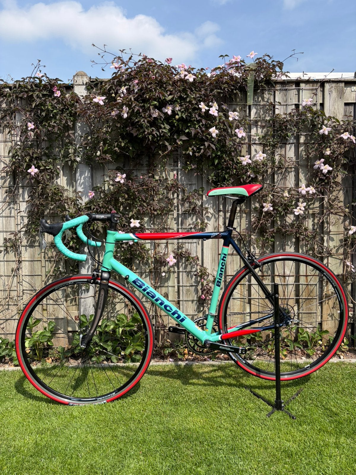 Bianchi ml3 Celeste groen, prof cycling team, nieuwstaat!!, 28 inch, Velgrem, Aluminium, Zo goed als nieuw