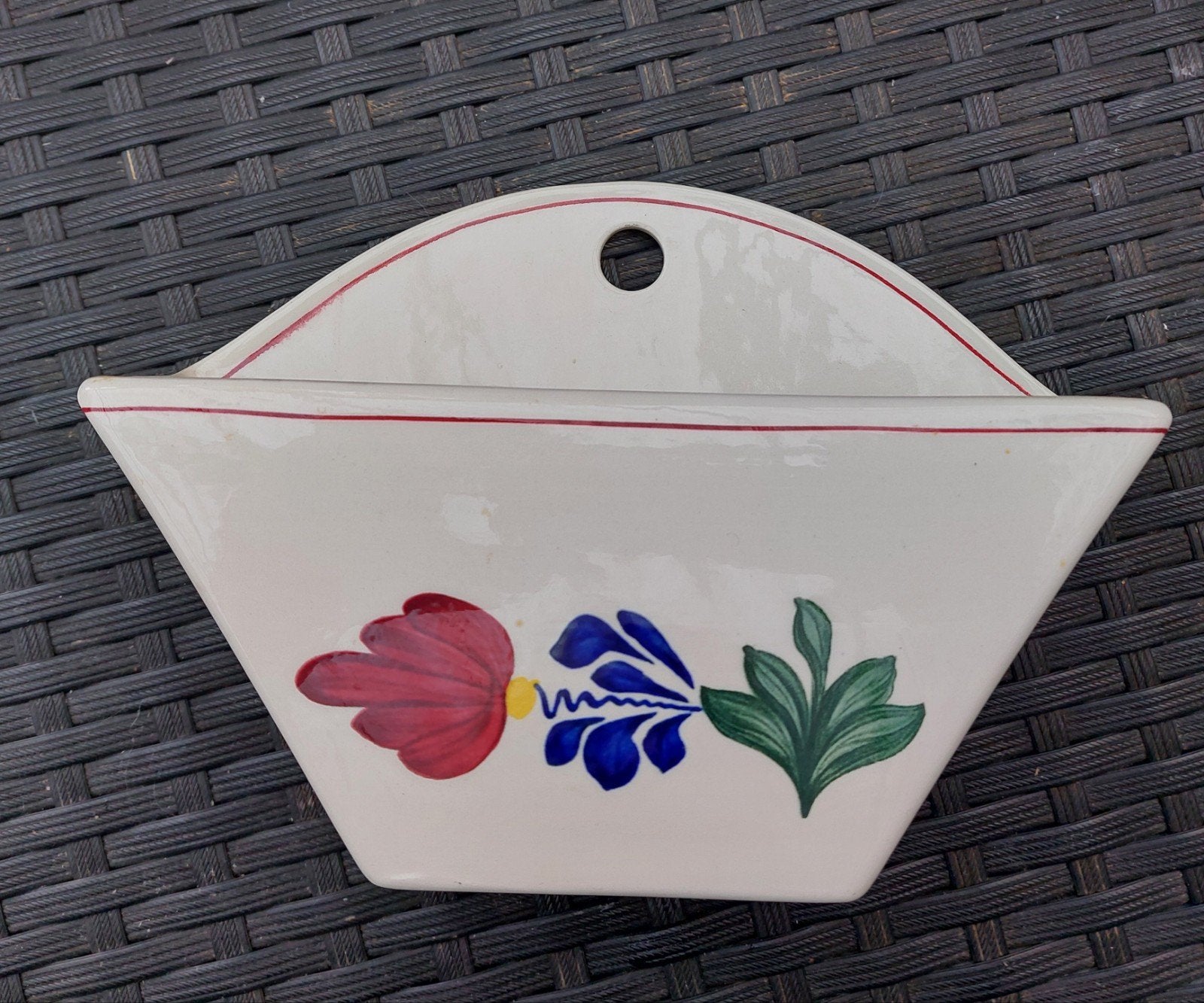 Boch Boerenbont koffiefilter houder, handgeschilderd, Ophalen