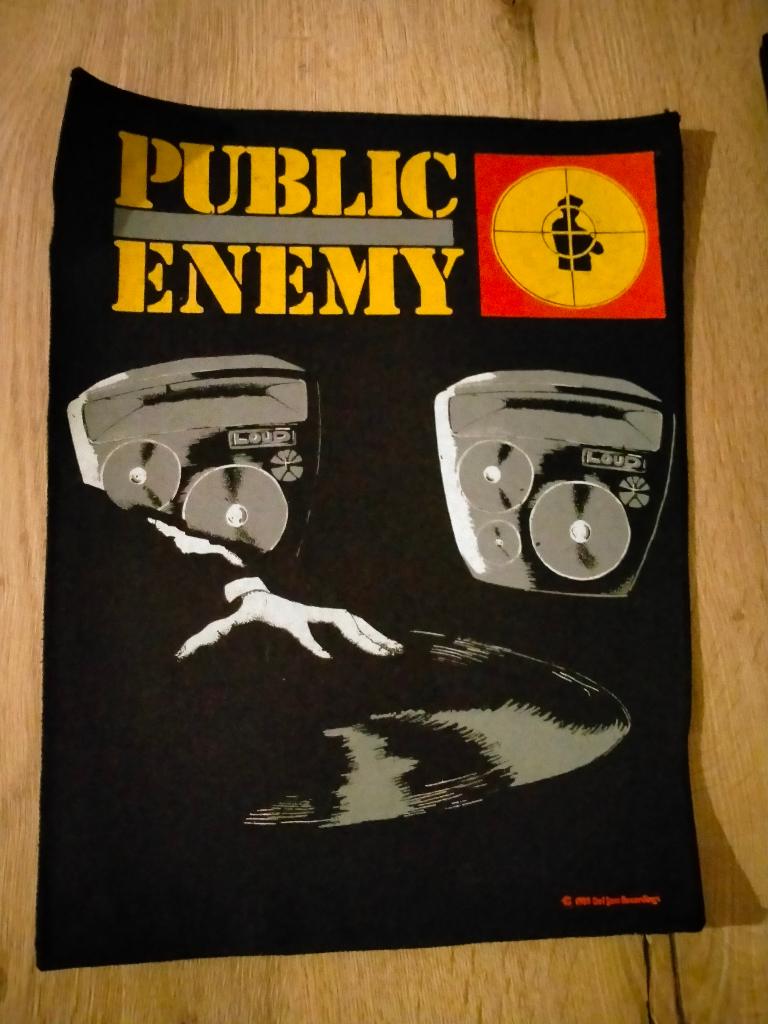 Public Enemy 1989 Def Jam Recordings vintage backpatch patch, Ophalen of Verzenden, Zo goed als nieuw, Kleding
