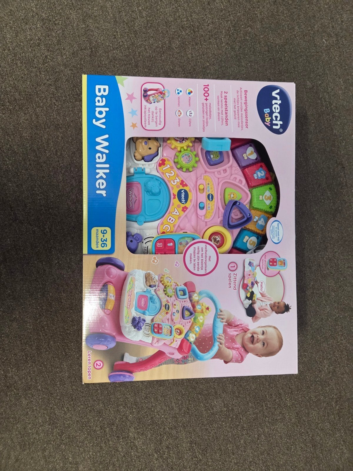 VTECH babywalker roze., Ophalen of Verzenden, Minder dan 10 stukjes, Zo goed als nieuw, 0 tot 6 maanden