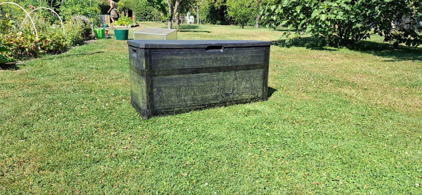 Grote kunststof opbergbox voor tuin of terras, Tuin en Terras, Ophalen, Gebruikt, Kunststof, Overige typen