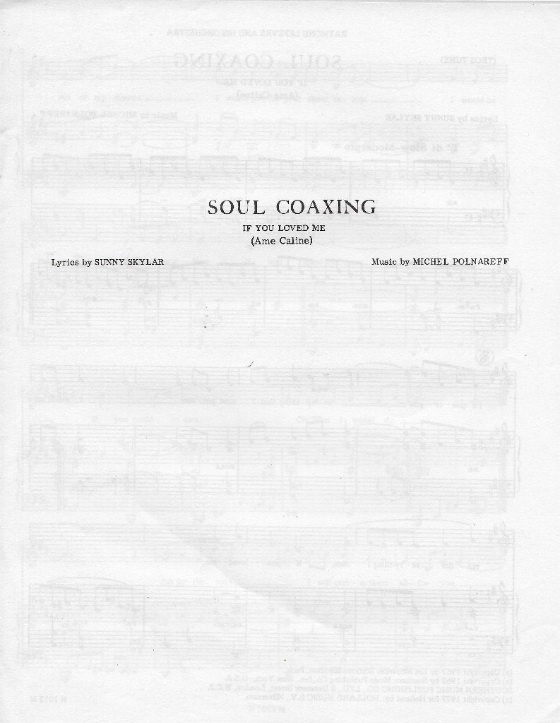 Bo1028 bladmuziek soul coaxing ame caline, Ophalen of Verzenden, Gebruikt, Artiest of Componist, Klassiek
