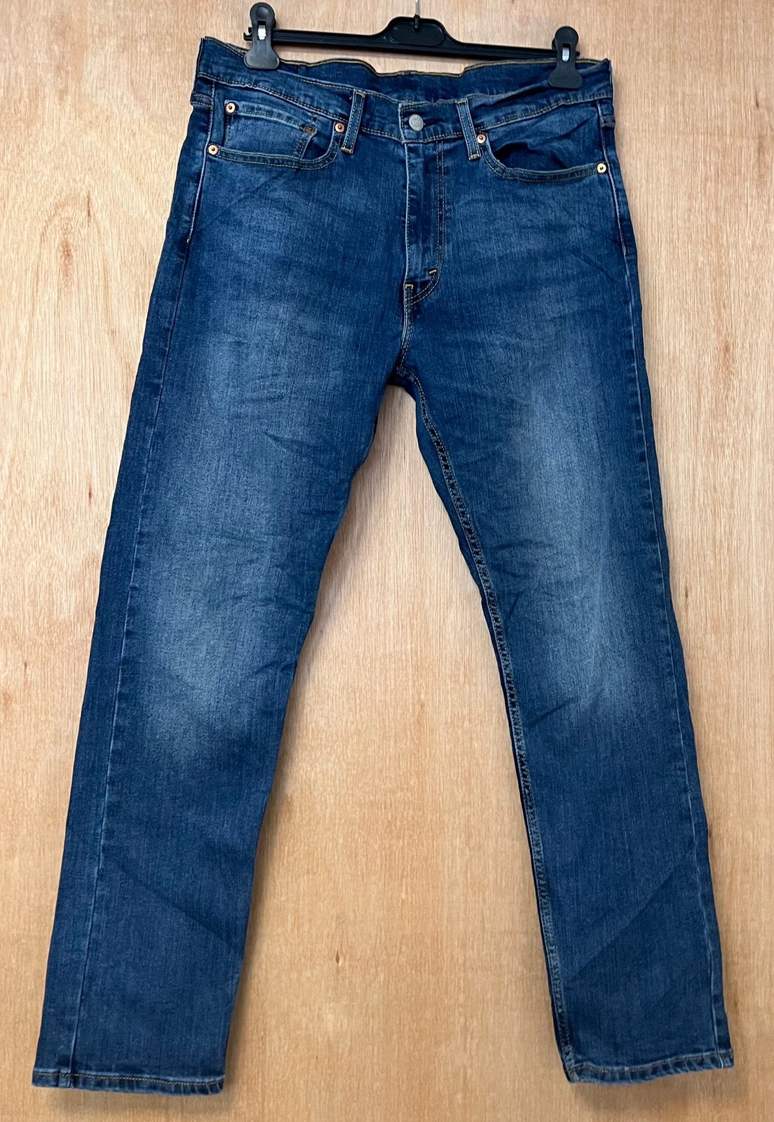 Levi’s 502 regular tapered jeans marineblauw - Maat W34 L32, Ophalen of Verzenden, Zo goed als nieuw, Blauw, W33 - W34 (confectie 48/50)