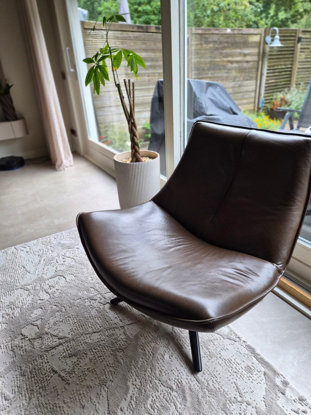 Bruine leren fauteuil van Zitmaxx, 4 jaar oud, Huis en Inrichting, Ophalen, Gebruikt, Leer