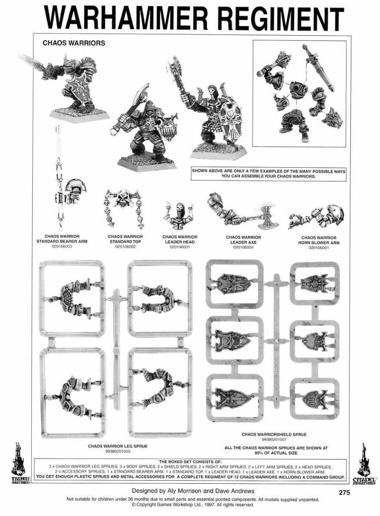 Chaos Warriors x10, Verzenden, Gebruikt, Warhammer, Figuurtje(s)