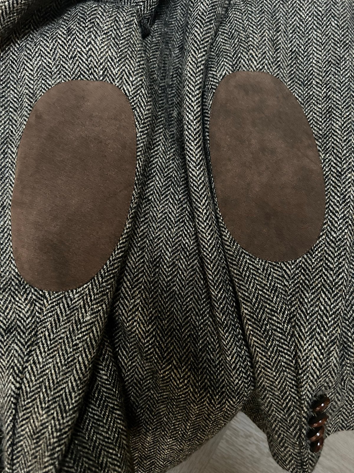 Harris Tweed Colbert Mario Barutti met suède elleboogstukken, Ophalen of Verzenden, Zo goed als nieuw, Maat 52/54 (L), Meerkleurig