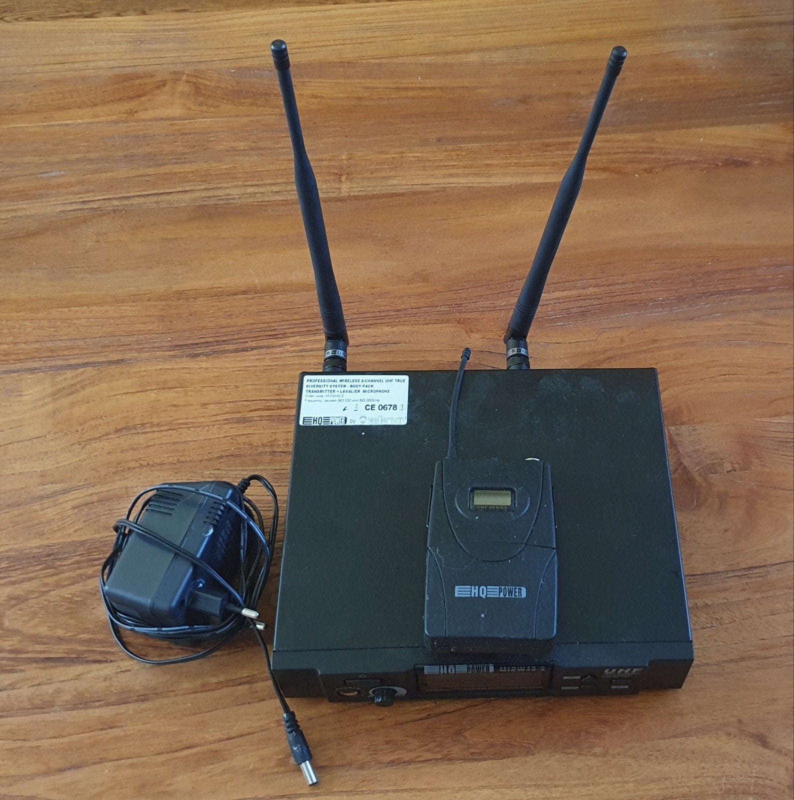 HQ Power MICW42-2 zender-ontvanger set, Ophalen of Verzenden, Gebruikt, Audio
