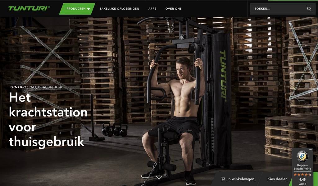 Tunturi Krachtstation HG20 voor Thuisgebruik, Ophalen of Verzenden, Zo goed als nieuw, Armen, Overige typen