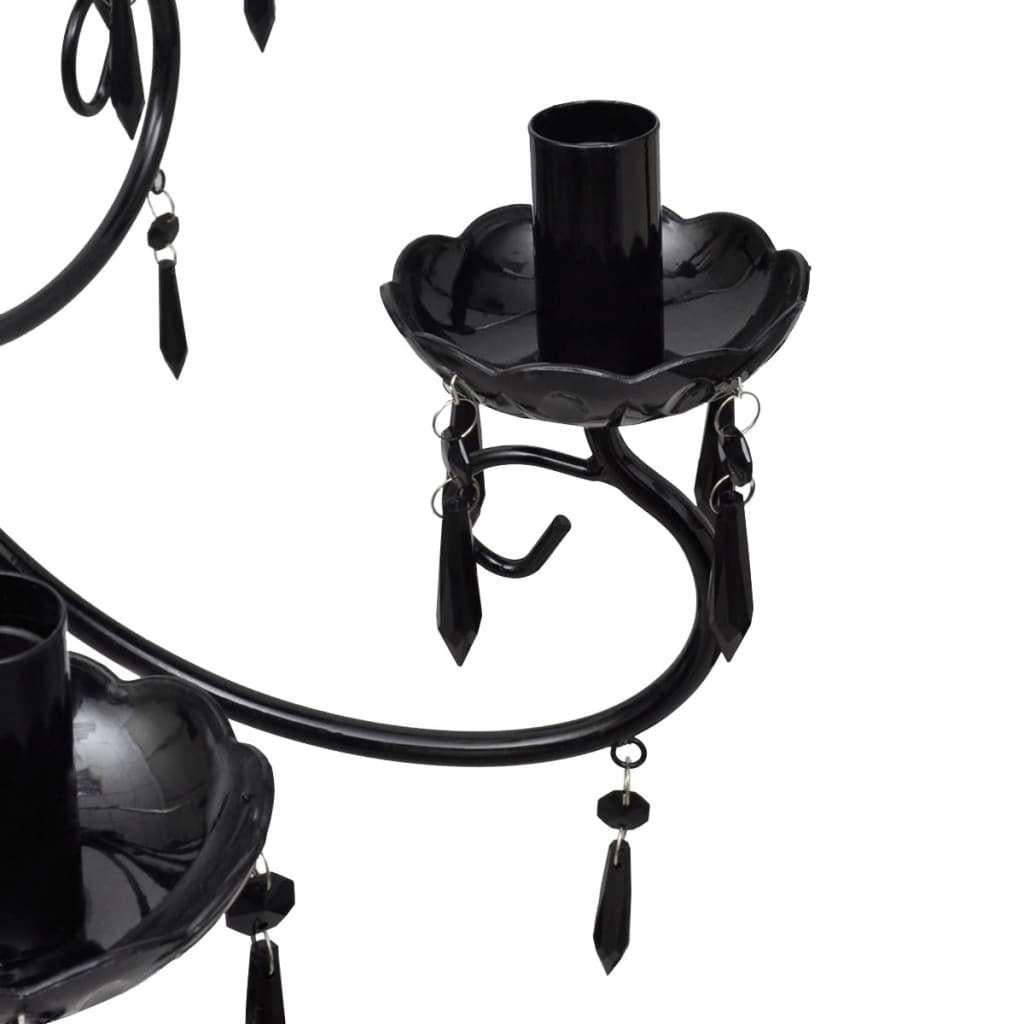 Kroonluchter plafondlamp zwart armkandelaar GRATIS BEZORG, Kroonluchter, Nct, Verzenden, Nieuw