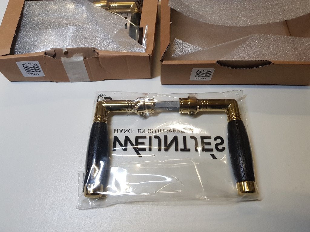 Deur Klink Art Deco Messing, Ophalen of Verzenden, Koper of Messing, Klink of Kruk