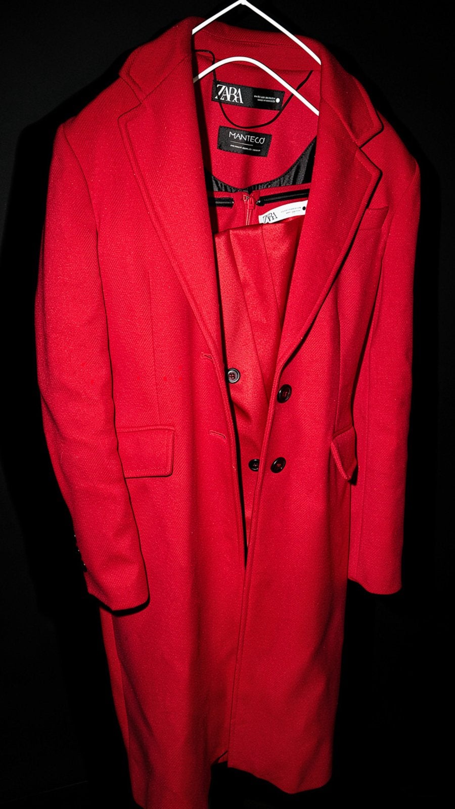 Zara elegant red outfit XS | Coat + dress, Kleding | Dames, Jasjes, Kostuums en Pakken, Ophalen of Verzenden, Zo goed als nieuw
