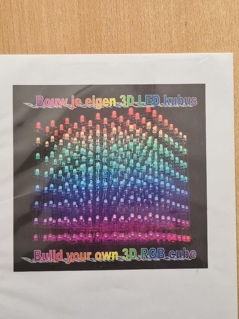 LED kubus RGB 512Leds Programmeerbaar, Overige materialen, Minder dan 50 watt, Staande lamp, Ophalen of Verzenden