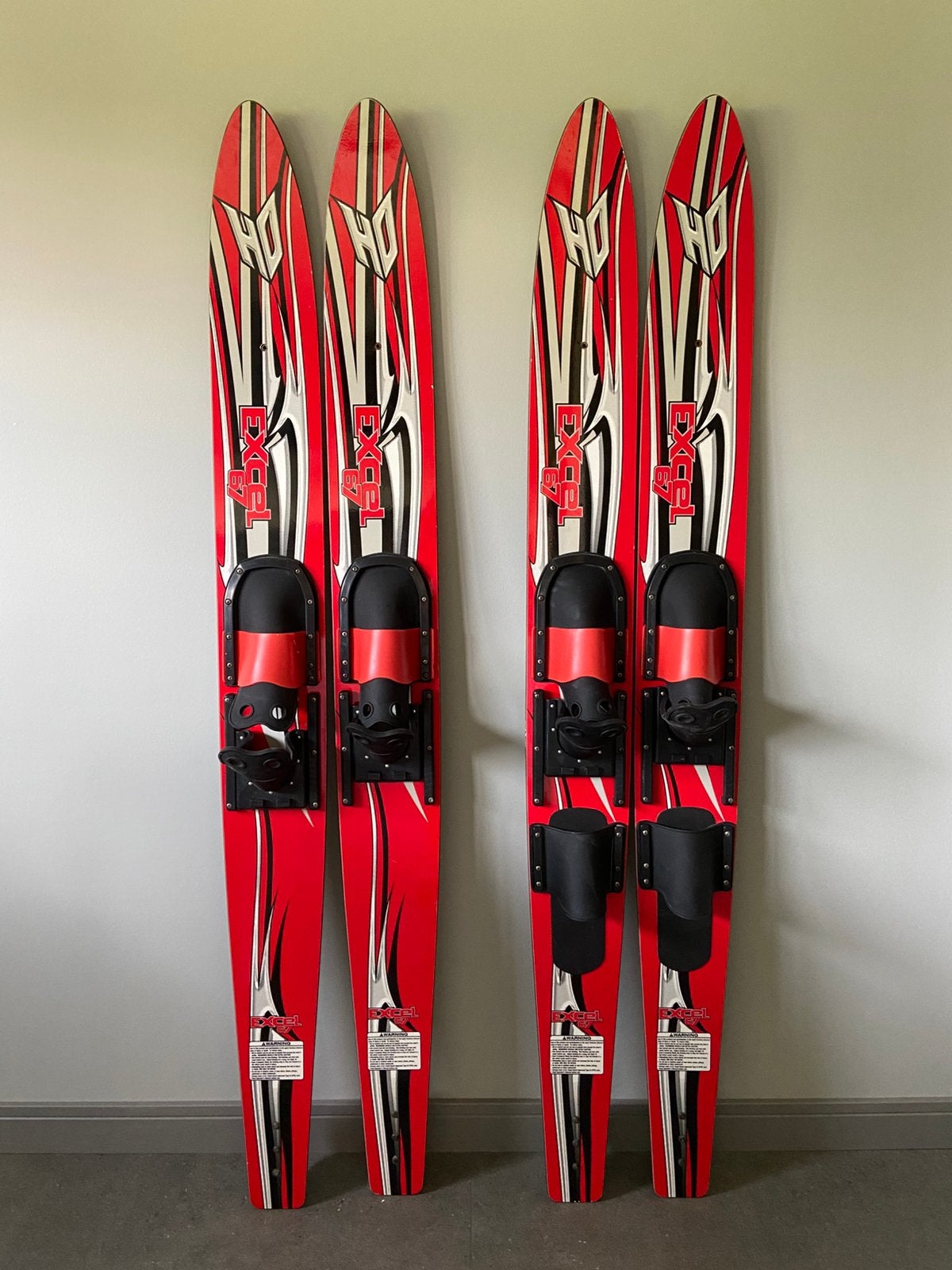 HO Excel Waterski's - Set van 2 paar incl handvat/touw, Ophalen of Verzenden, Gebruikt, 160 cm of meer, Waterski's