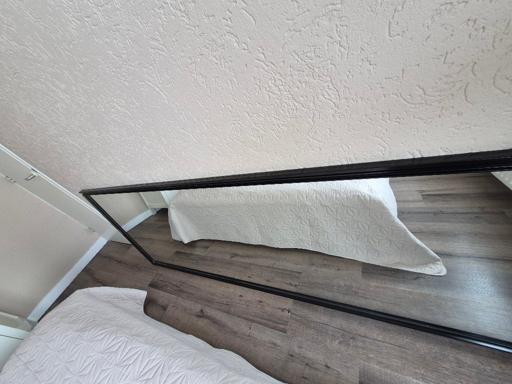 Grote spiegel / kastdeur met spiegel 242 × 81 cm, Ophalen, 200 cm of meer, Zo goed als nieuw, 75 tot 100 cm