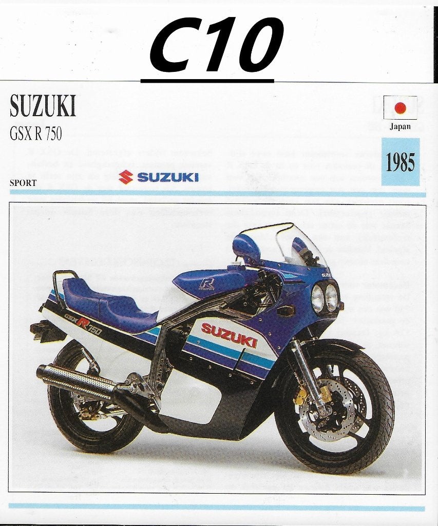 c10 motorkaart suzuki gsx r 750 -, Ophalen of Verzenden, Zo goed als nieuw, Motoren