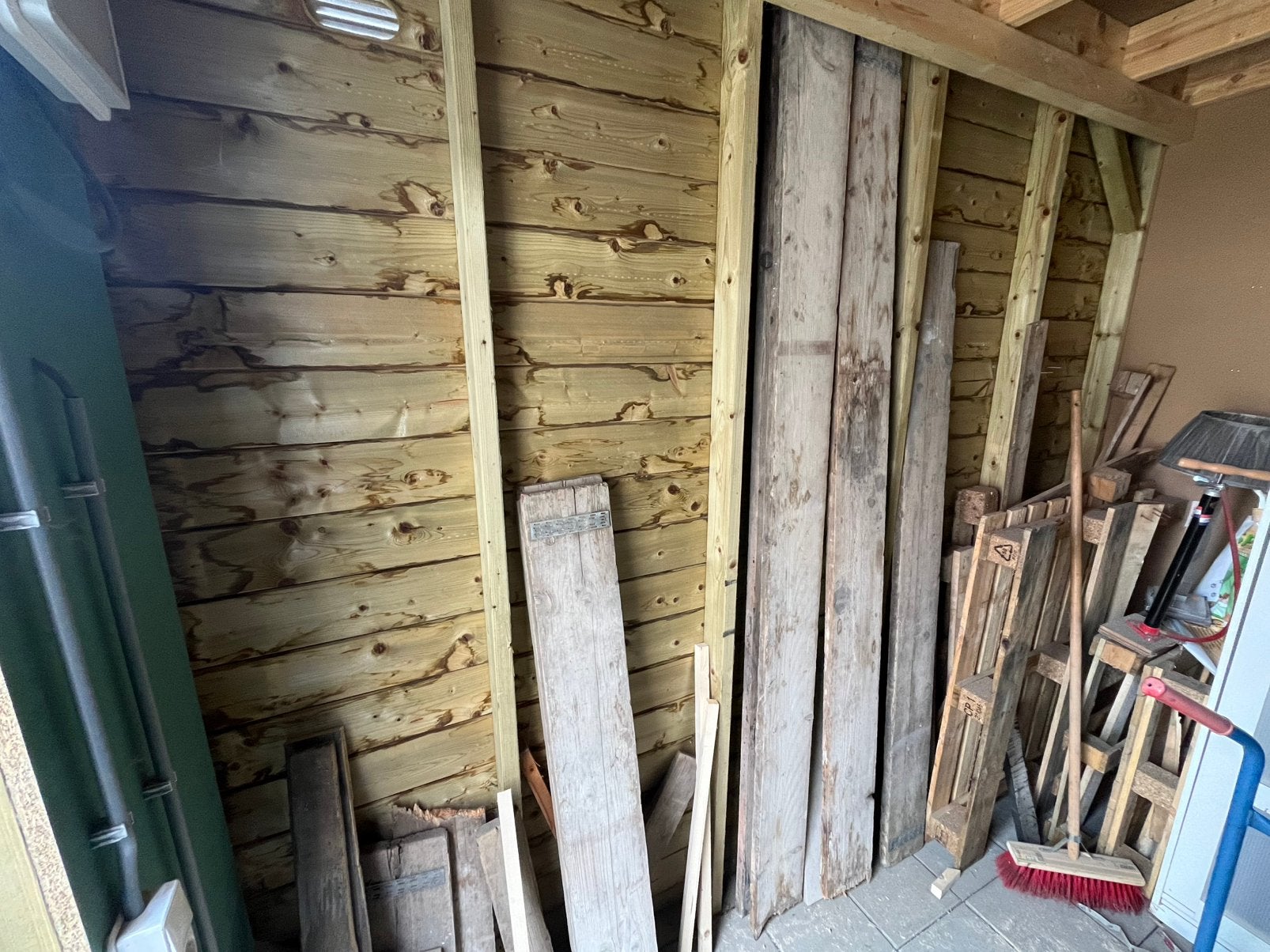 Steigerhout, Doe-het-zelf en Verbouw, Ophalen, Gebruikt, 25 tot 50 mm, Plank